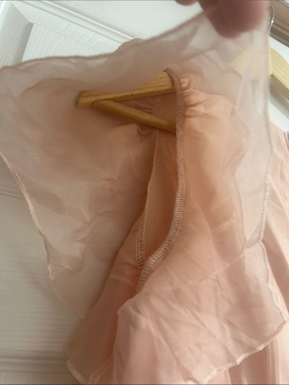 Pink Ruffle Maxi Dress Like New - Picture 13 of 15